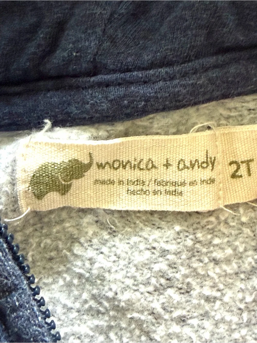 Monica + Andy Organic Cotton Hoodie & Jogger Set – 2T in navy heather
